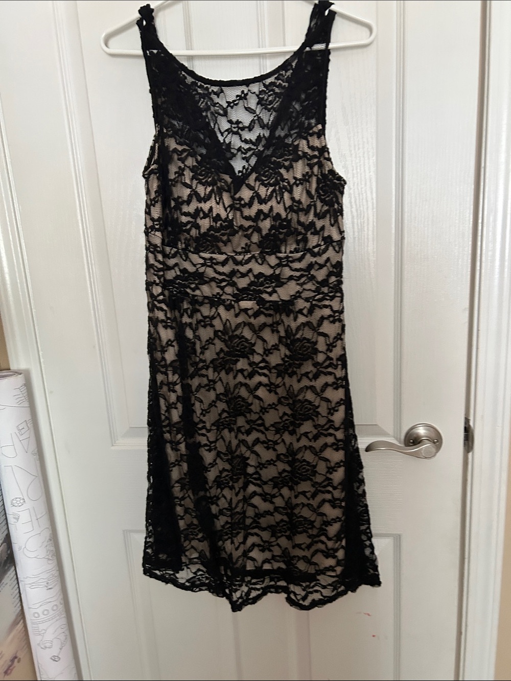 Black Lace Overlay Slip Dress - Women Intimates & Sleepwear